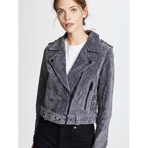 BLANKNYC Stargazer Grey Suede Moto Jacket